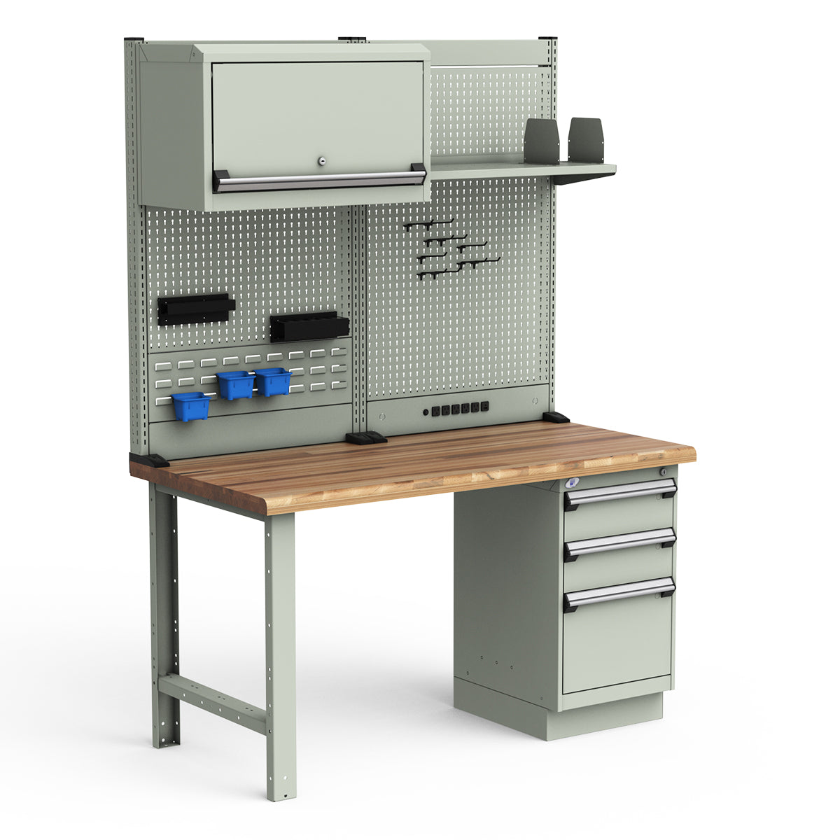 Workstations - 60"W x 30"D x 82"H - Laminated Wood Top
