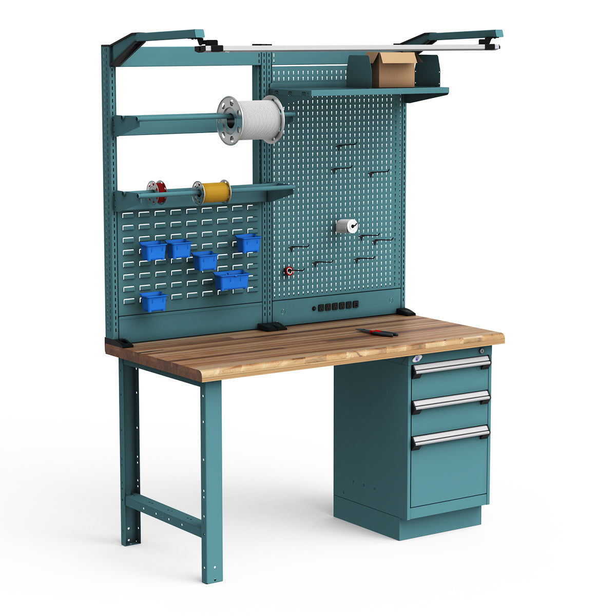 Workstations - 60"W x 30"D x 82"H - Laminated Wood Top