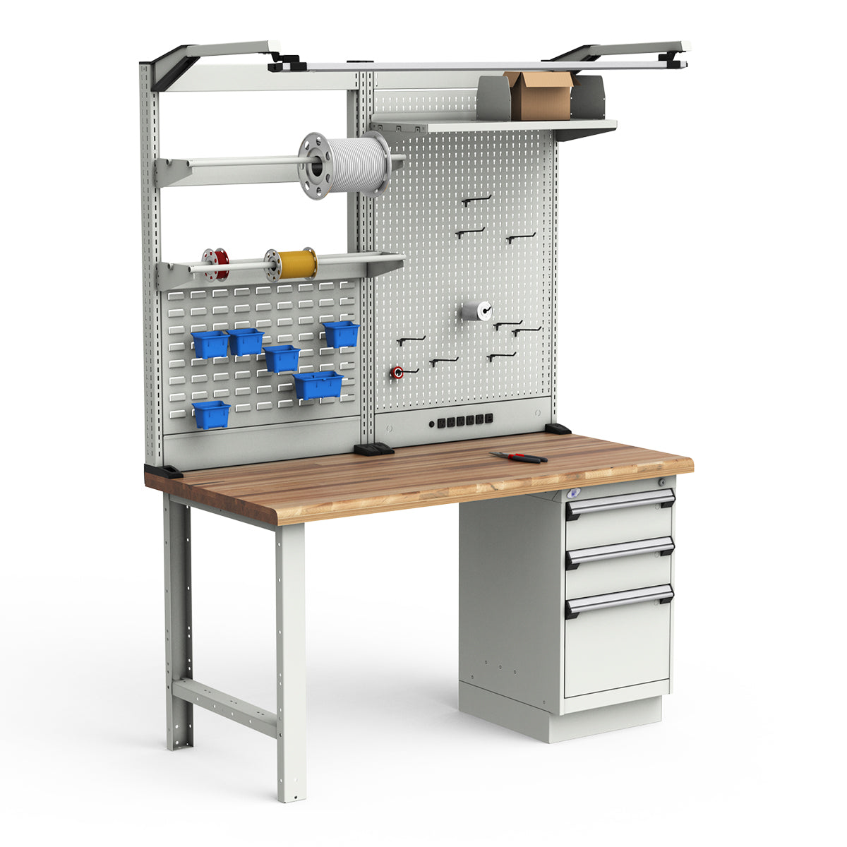 Workstations - 60"W x 30"D x 82"H - Laminated Wood Top