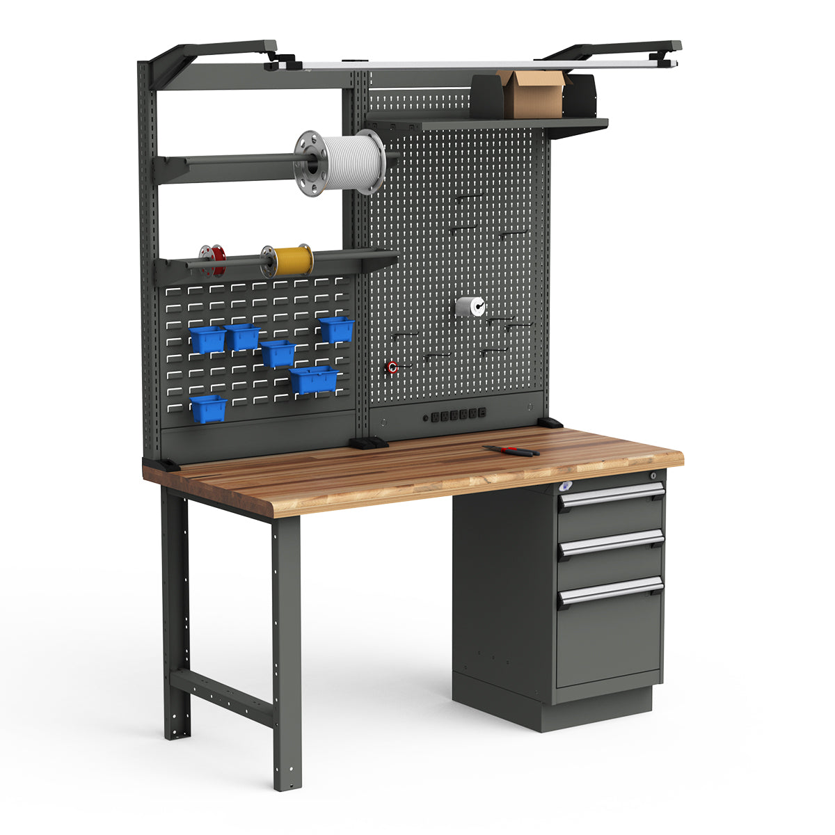 Workstations - 60"W x 30"D x 82"H - Laminated Wood Top
