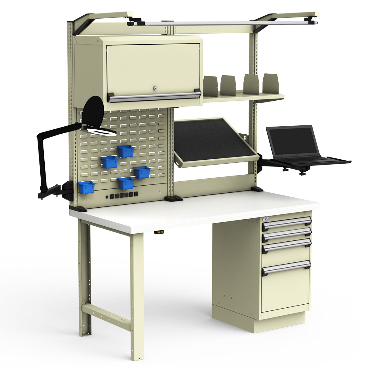 Workstations - 60"W x 30"D x 82"H - Dissipative Top