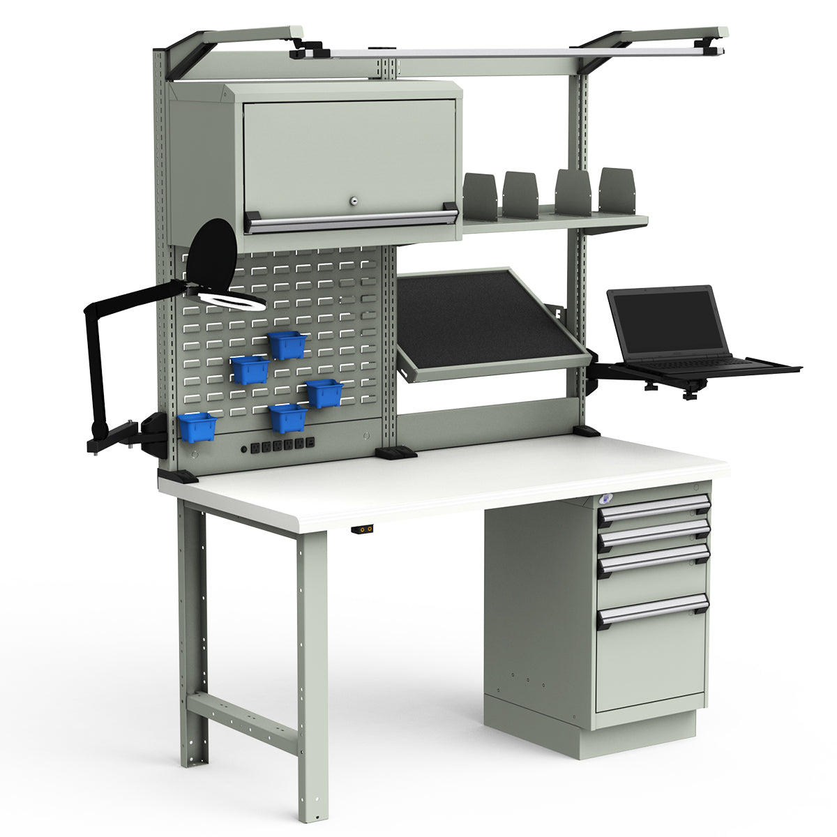 Workstations - 60"W x 30"D x 82"H - Dissipative Top