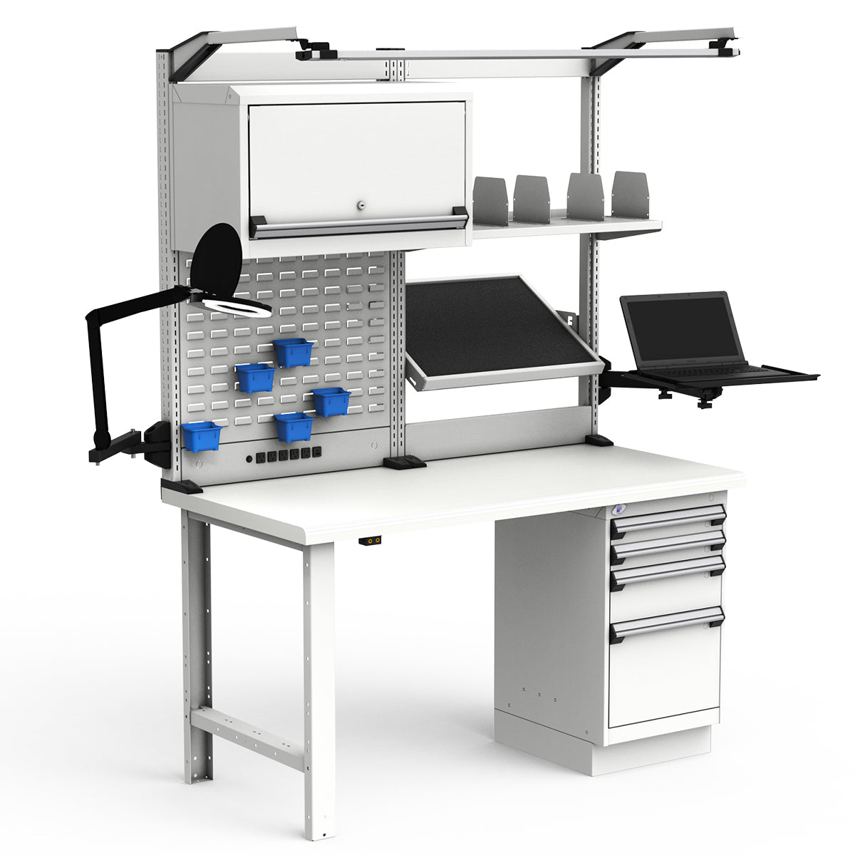 Workstations - 60"W x 30"D x 82"H - Dissipative Top