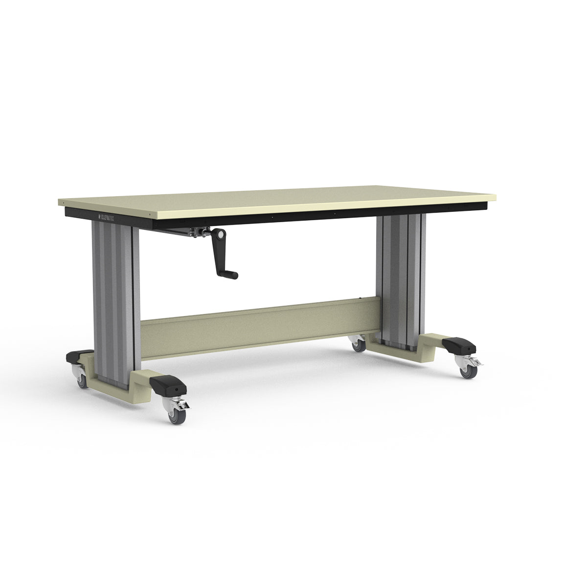 Mobile Adjustable Height Workbench - Painted Steel Top