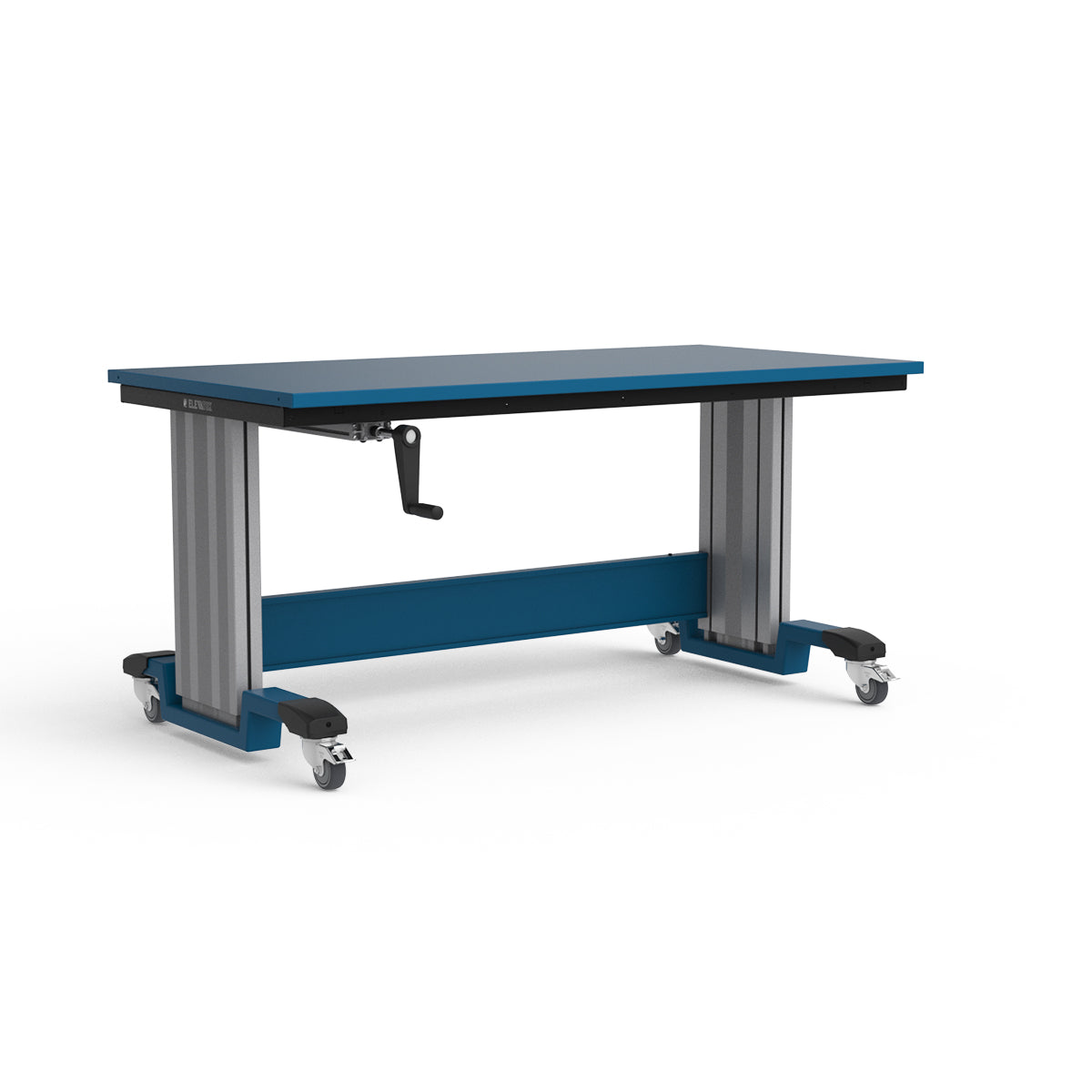 Mobile Adjustable Height Workbench - Painted Steel Top
