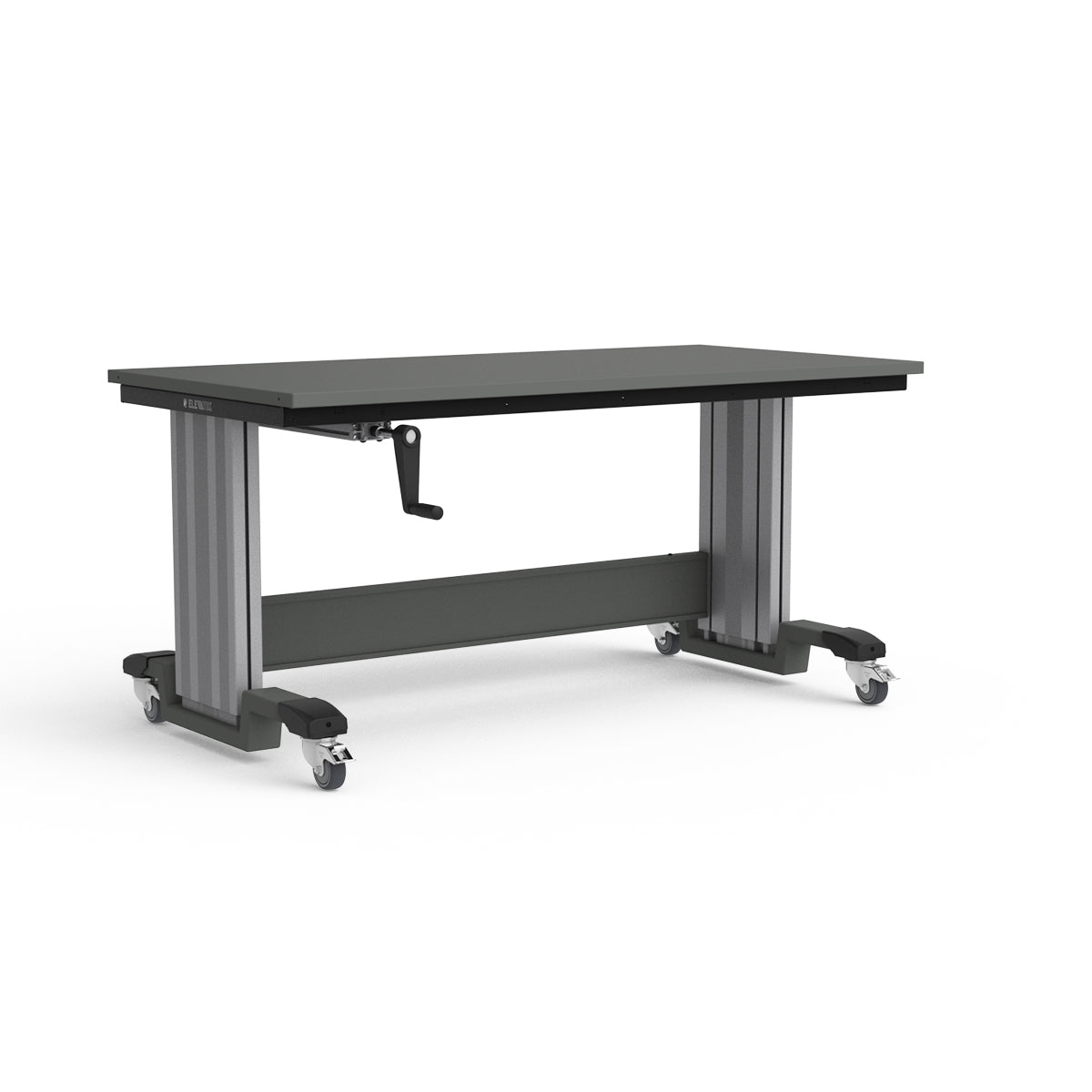 Mobile Adjustable Height Workbench - Painted Steel Top