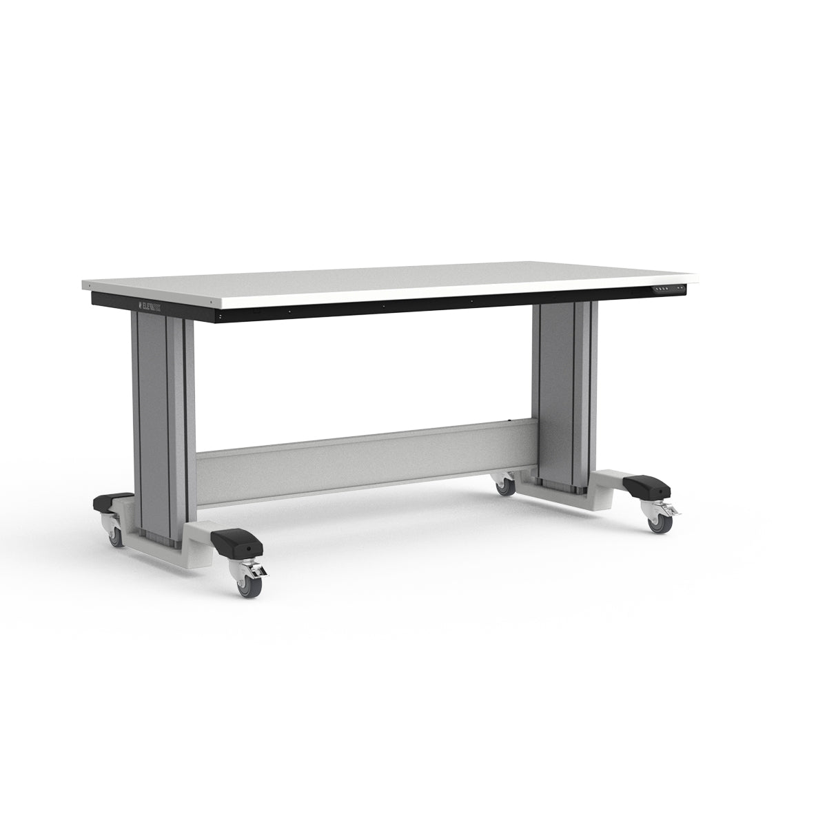 Mobile Adjustable Height Workbench - Painted Steel Top