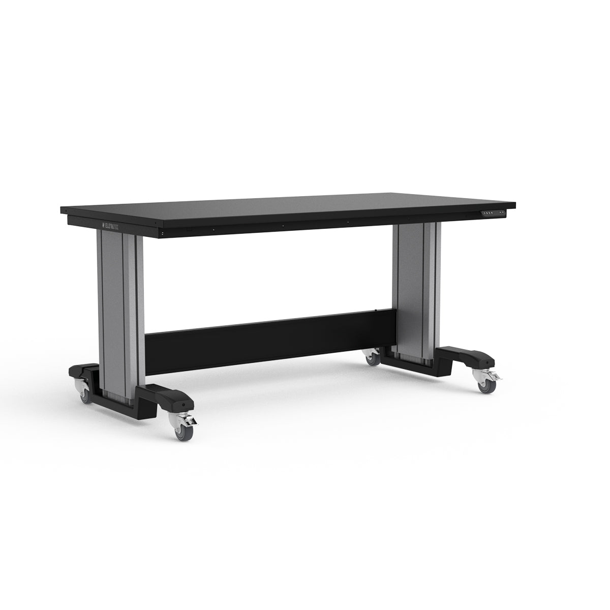 Mobile Adjustable Height Workbench - Painted Steel Top