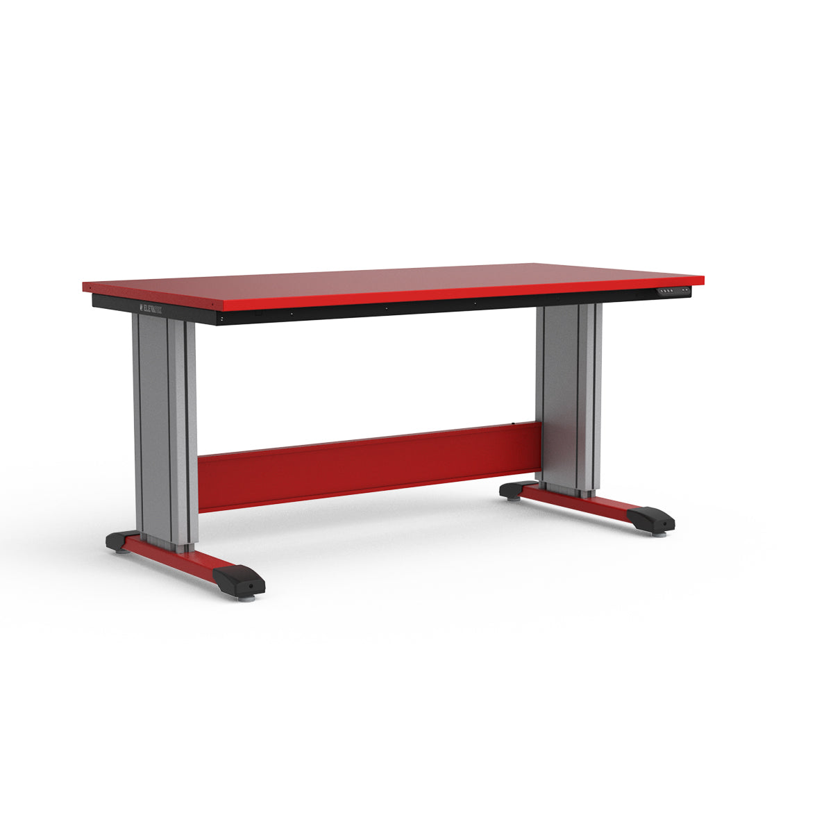 Adjustable Height Workbench - Painted Steel Top
