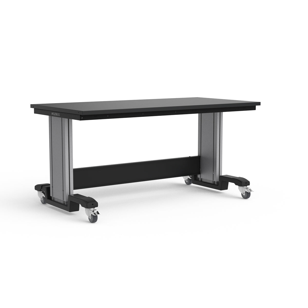Mobile Adjustable Height Workbench - Painted Steel Top