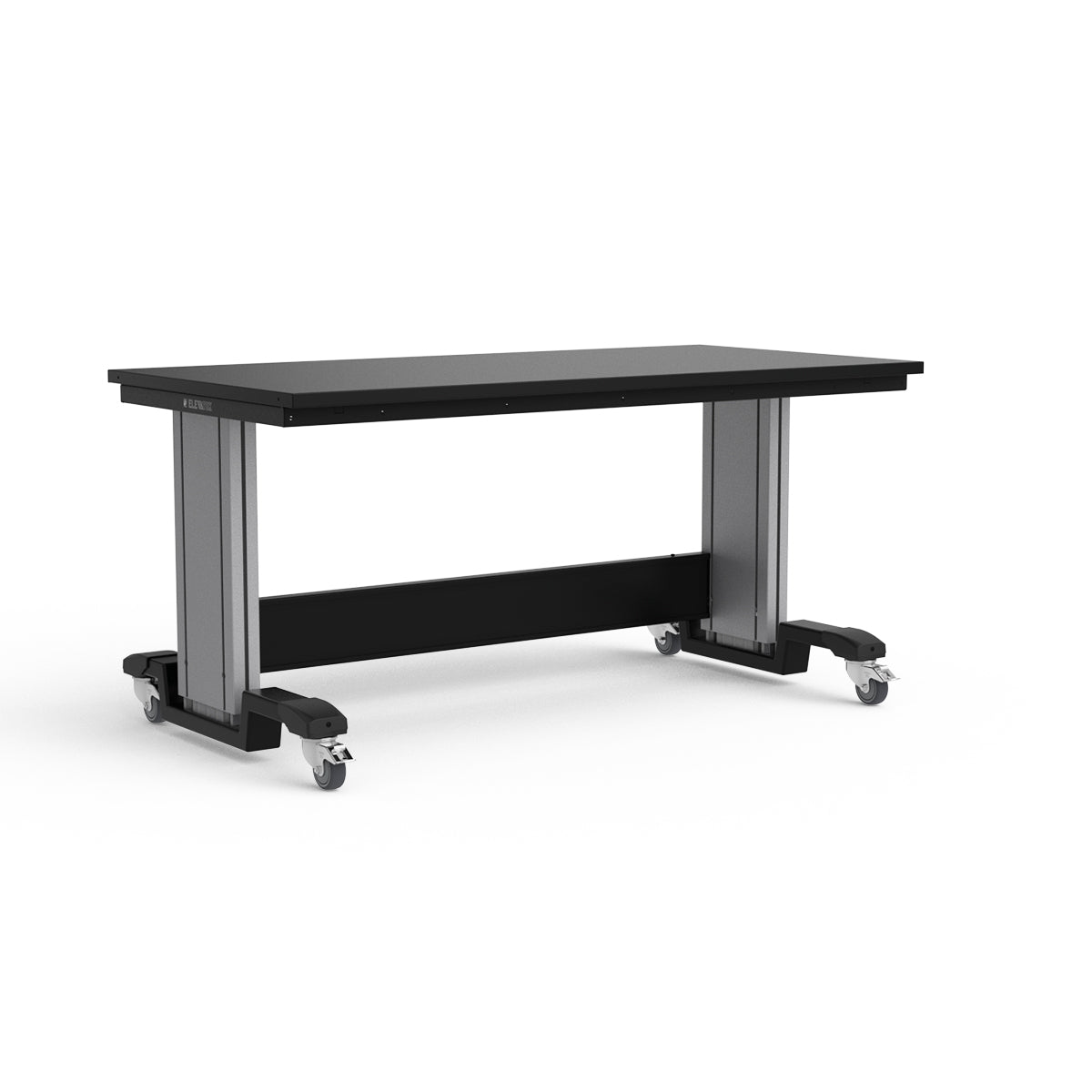 Mobile Adjustable Height Workbench - Painted Steel Top