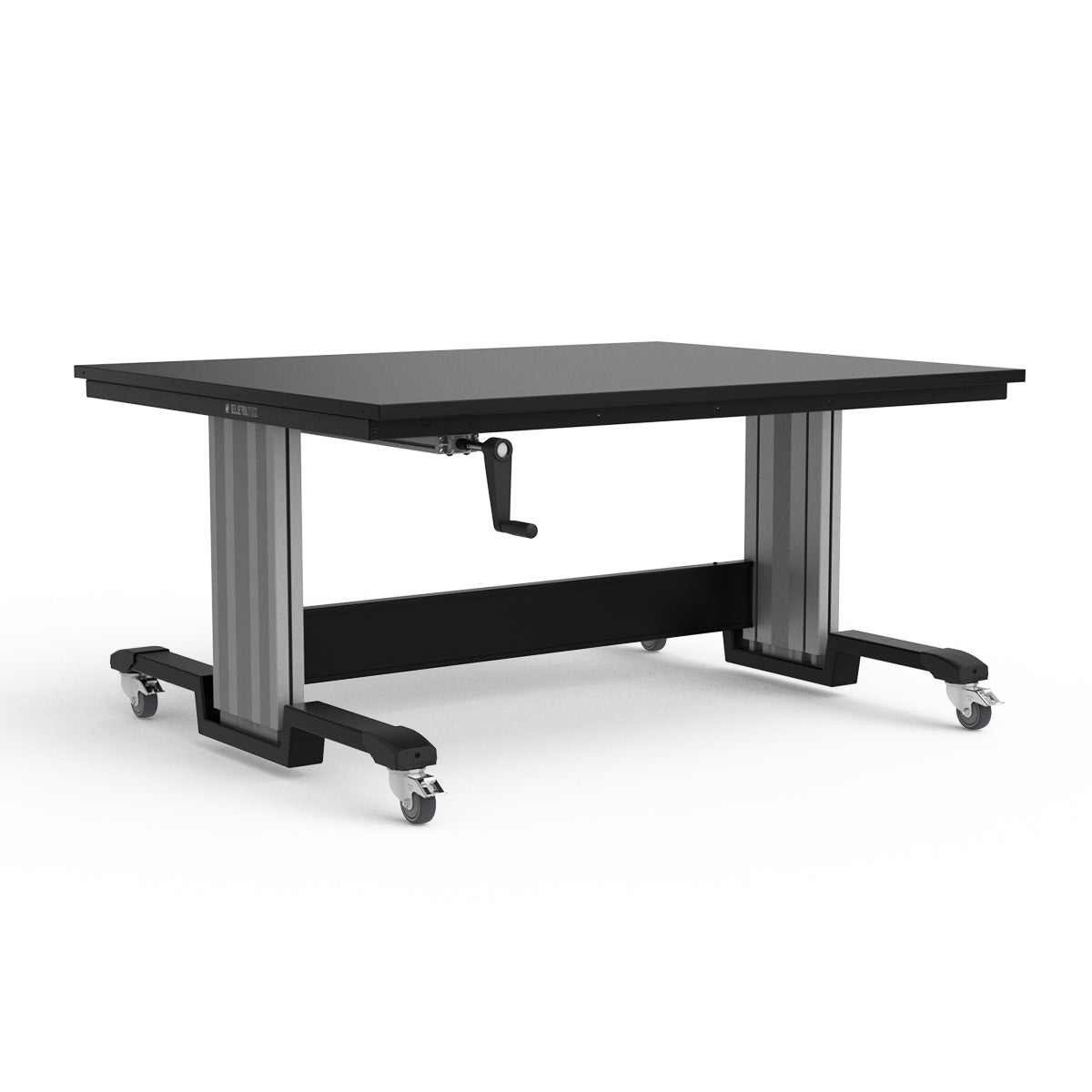 Mobile Adjustable Height Workbench - Painted Steel Top