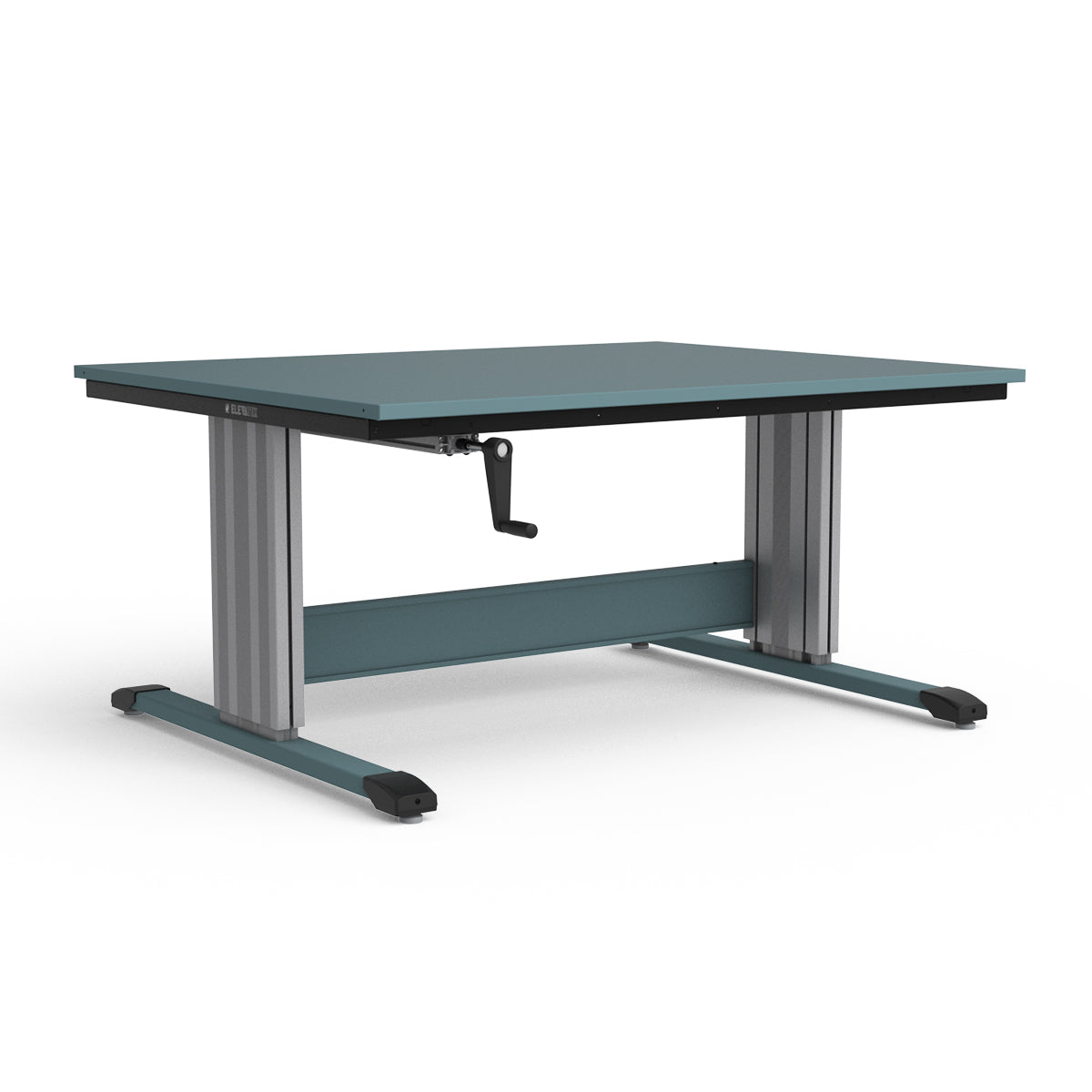 Adjustable Height Workbench - Painted Steel Top
