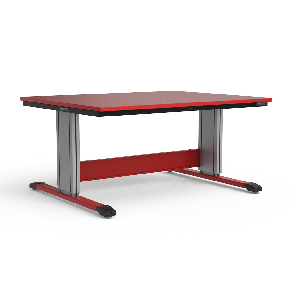 Adjustable Height Workbench - Painted Steel Top