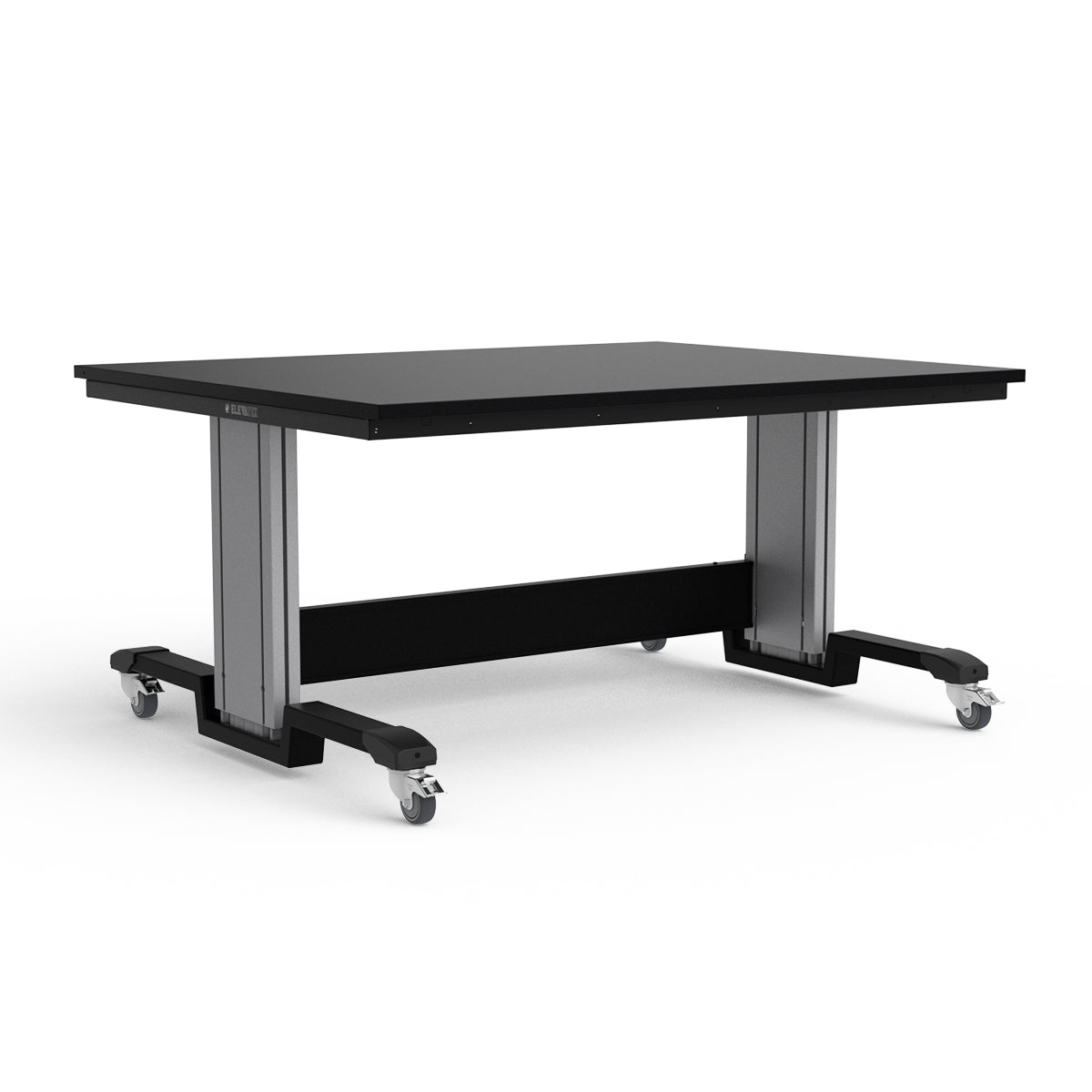 Mobile Adjustable Height Workbench - Painted Steel Top