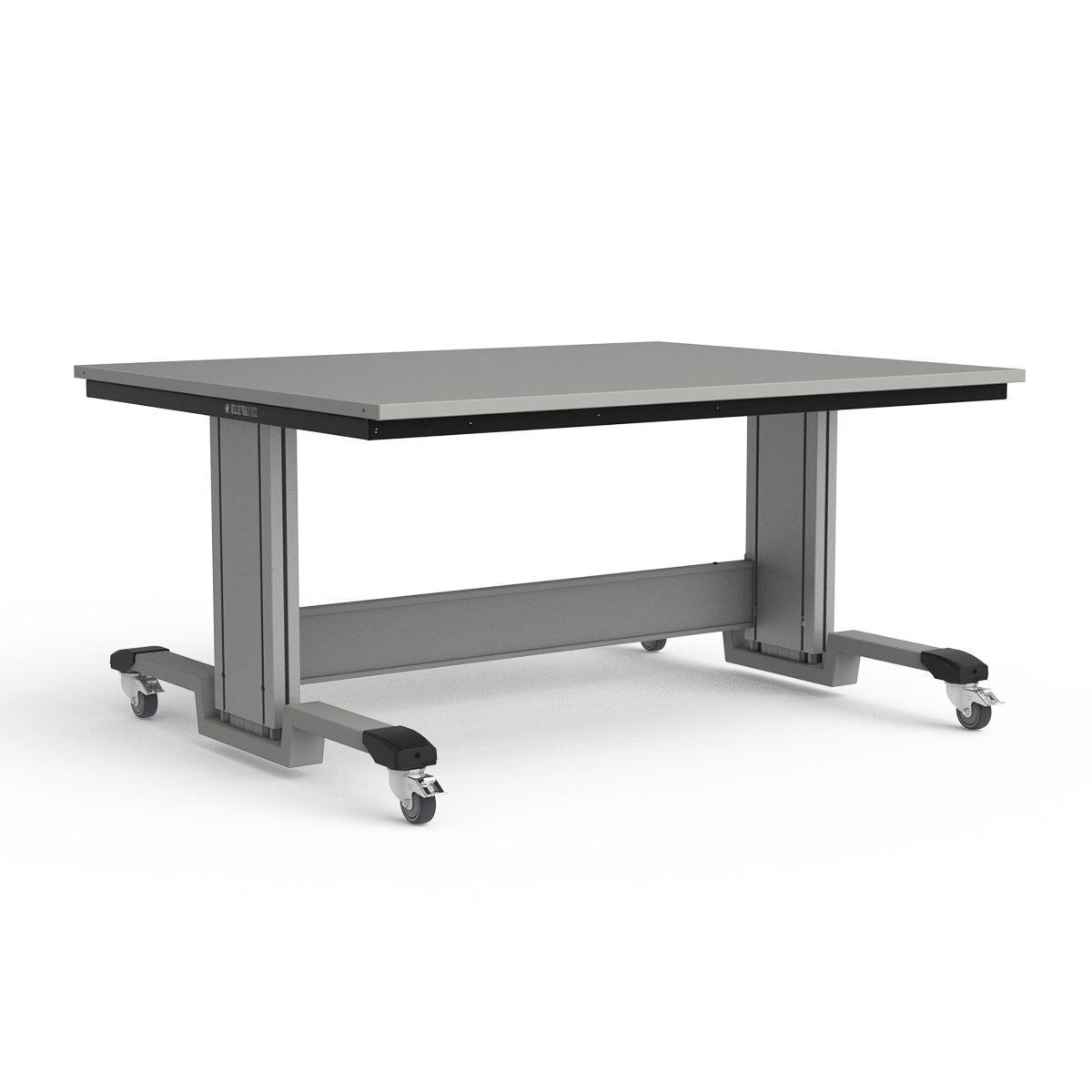 Mobile Adjustable Height Workbench - Painted Steel Top