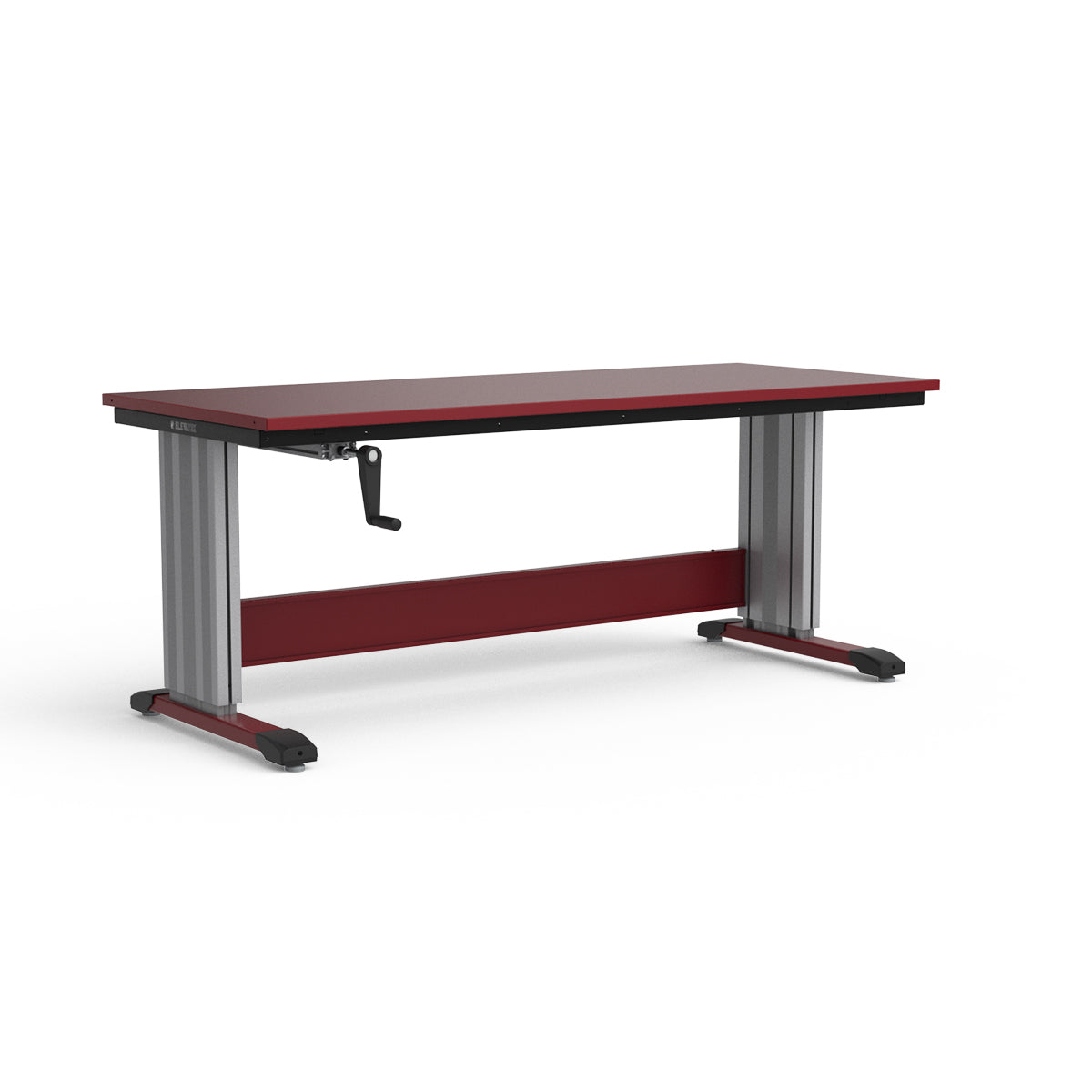 Adjustable Height Workbench - Painted Steel Top