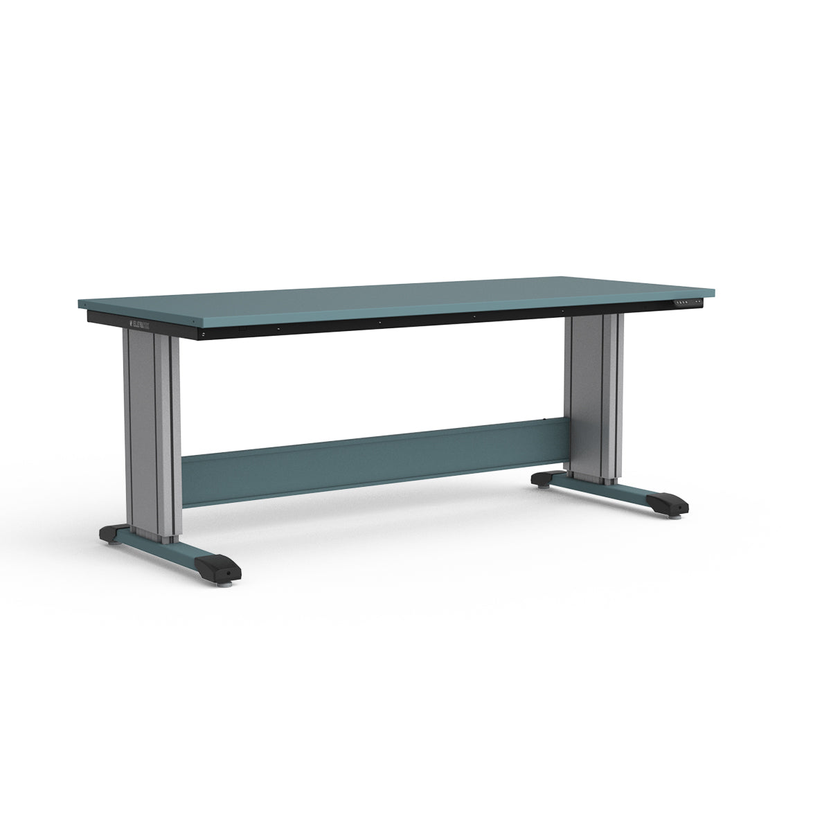 Adjustable Height Workbench - Painted Steel Top