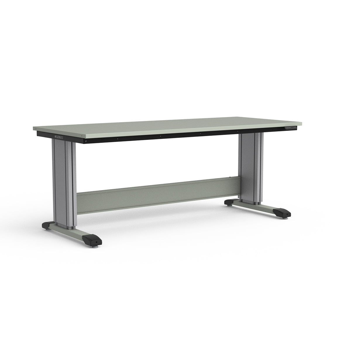 Adjustable Height Workbench - Painted Steel Top