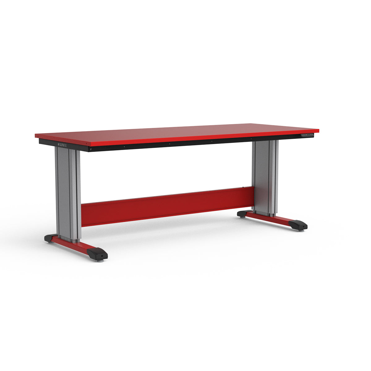 Adjustable Height Workbench - Painted Steel Top