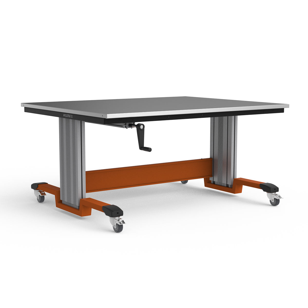 Mobile Adjustable Height Workbench - Stainless Steel Top
