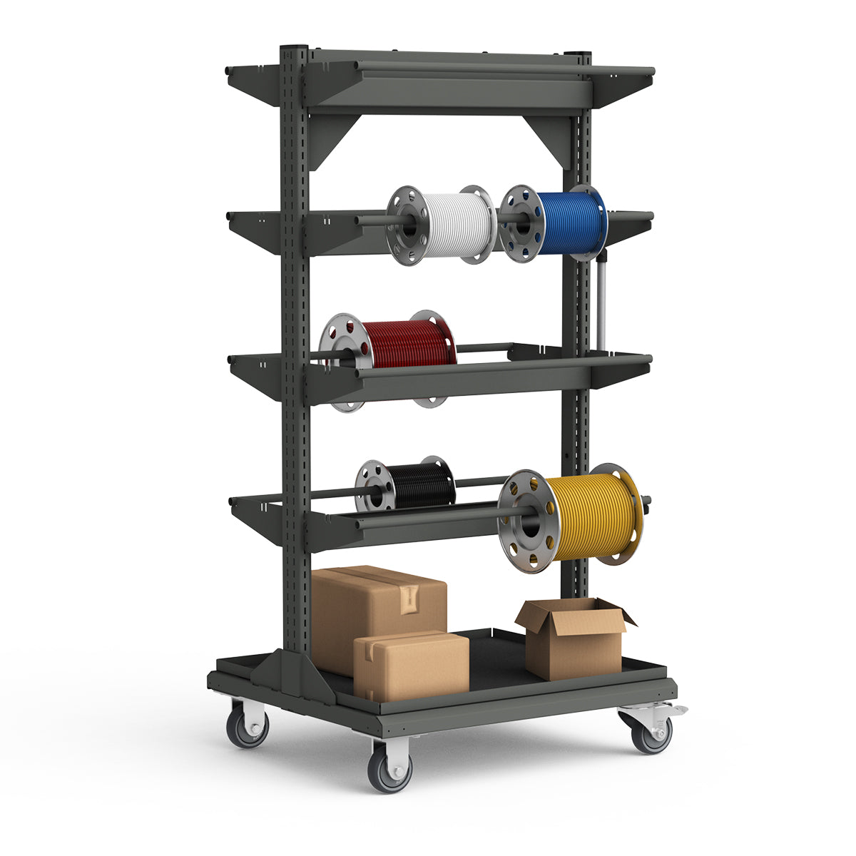 Service Cart - 30"W x 27"D x 59 3/4"H - Wire Spool Models