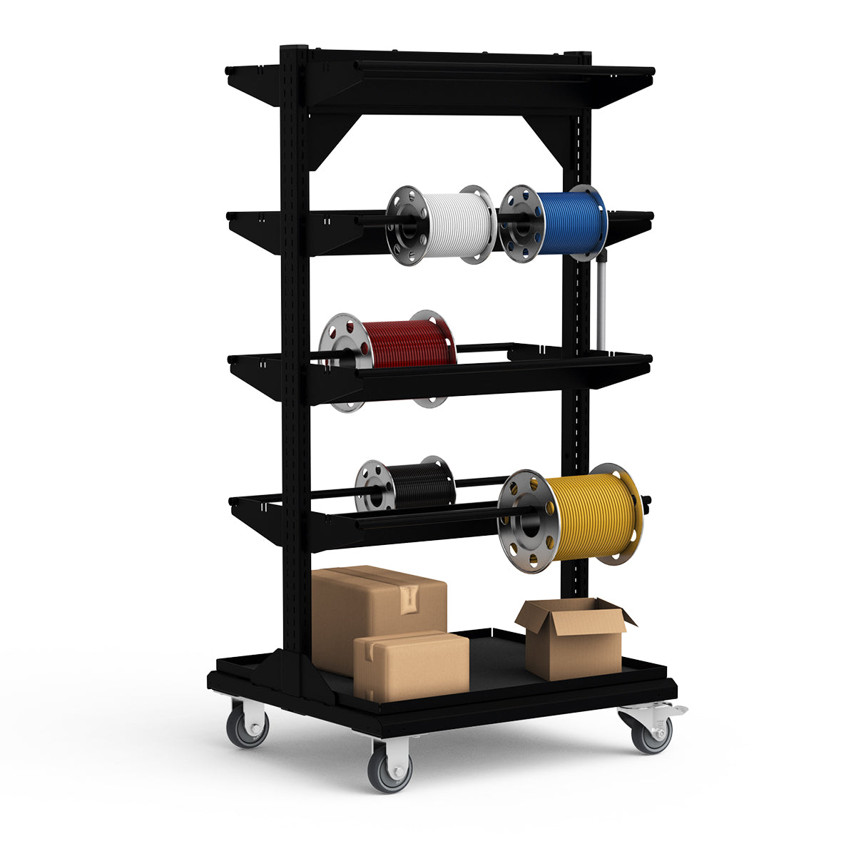 Service Cart - 30"W x 27"D x 59 3/4"H - Wire Spool Models