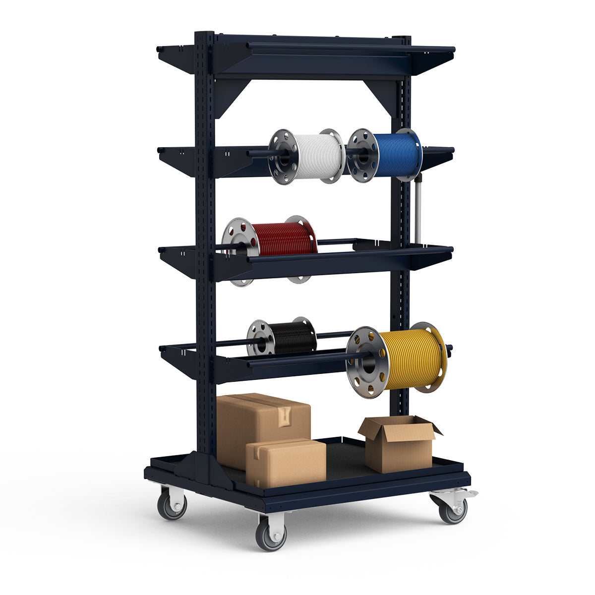 Service Cart - 30"W x 27"D x 59 3/4"H - Wire Spool Models
