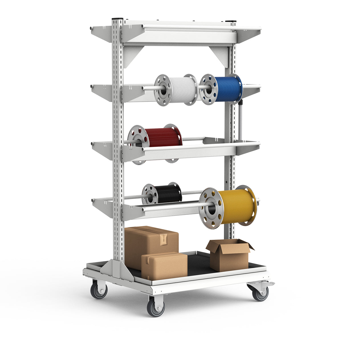 Service Cart - 30"W x 27"D x 59 3/4"H - Wire Spool Models