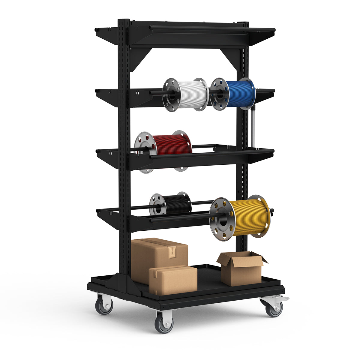 Service Cart - 30"W x 27"D x 59 3/4"H - Wire Spool Models