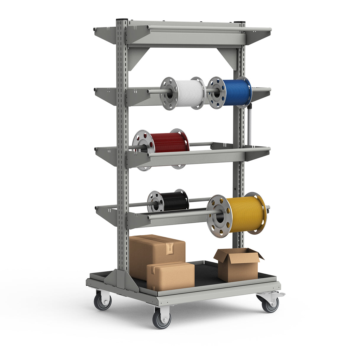 Service Cart - 30"W x 27"D x 59 3/4"H - Wire Spool Models