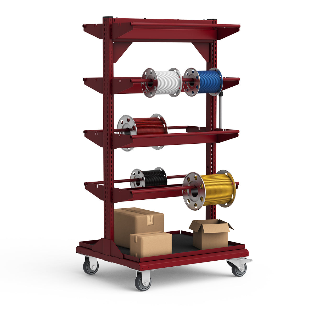 Service Cart - 30"W x 27"D x 59 3/4"H - Wire Spool Models