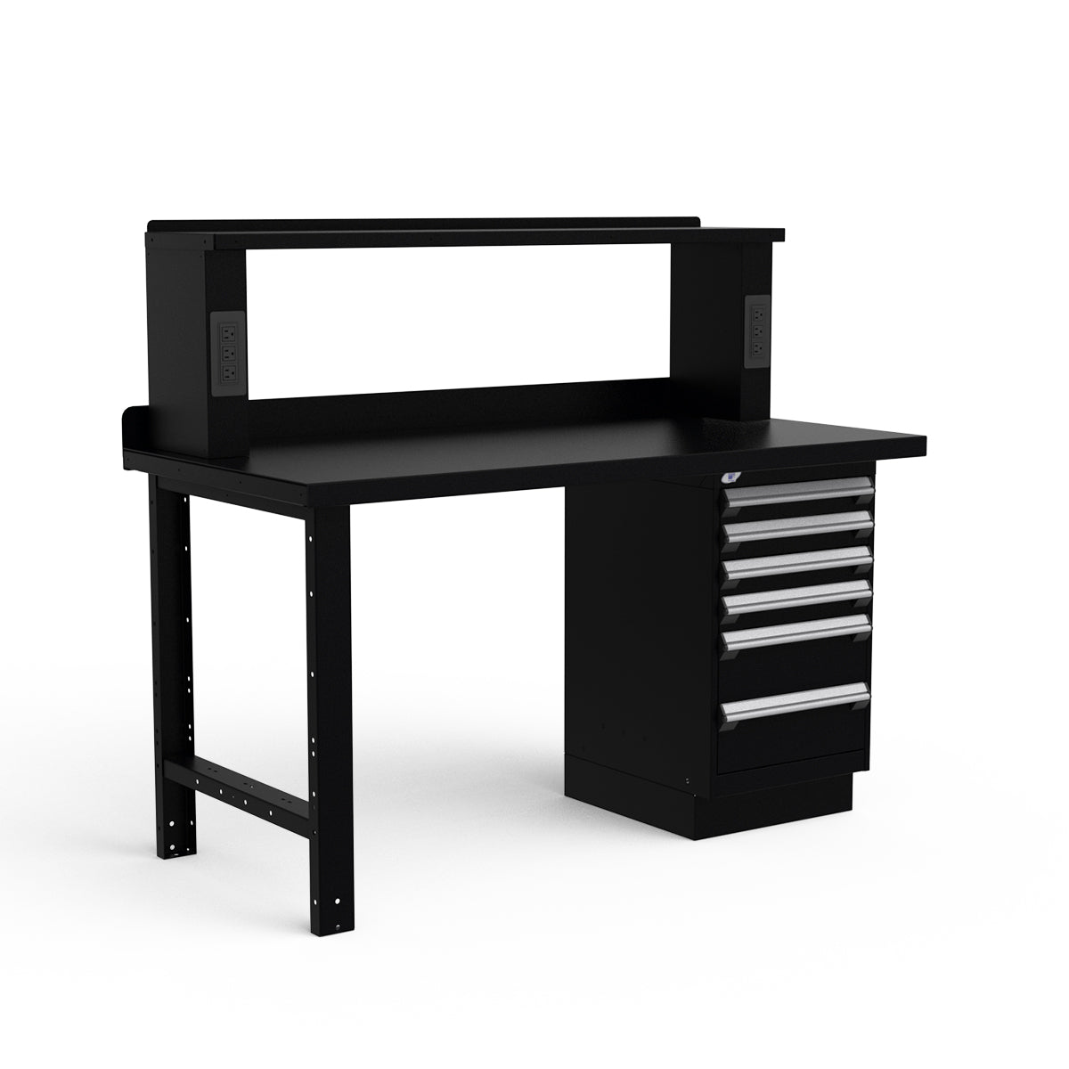 Stationary Workbench - 60"W x 30"D x 34"H - Painted Steel Top