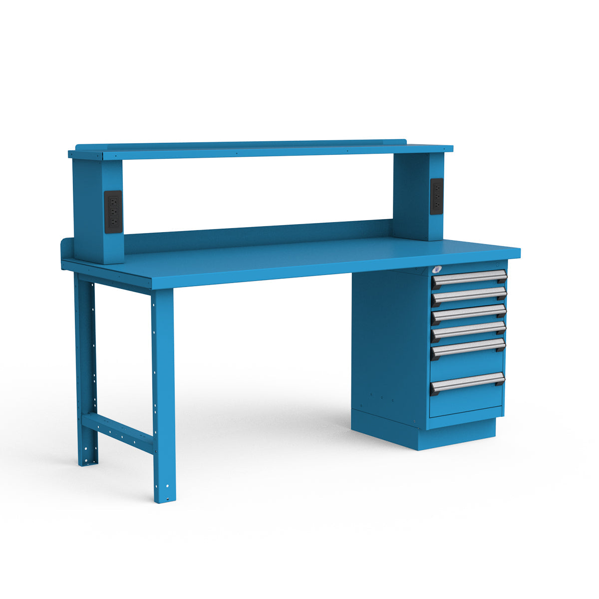 Stationary Workbench - 72"W x 30"D x 34"H - Painted Steel Top