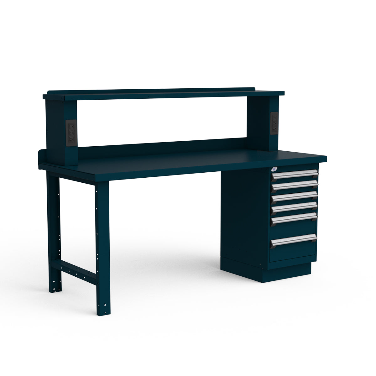 Stationary Workbench - 72"W x 30"D x 34"H - Painted Steel Top
