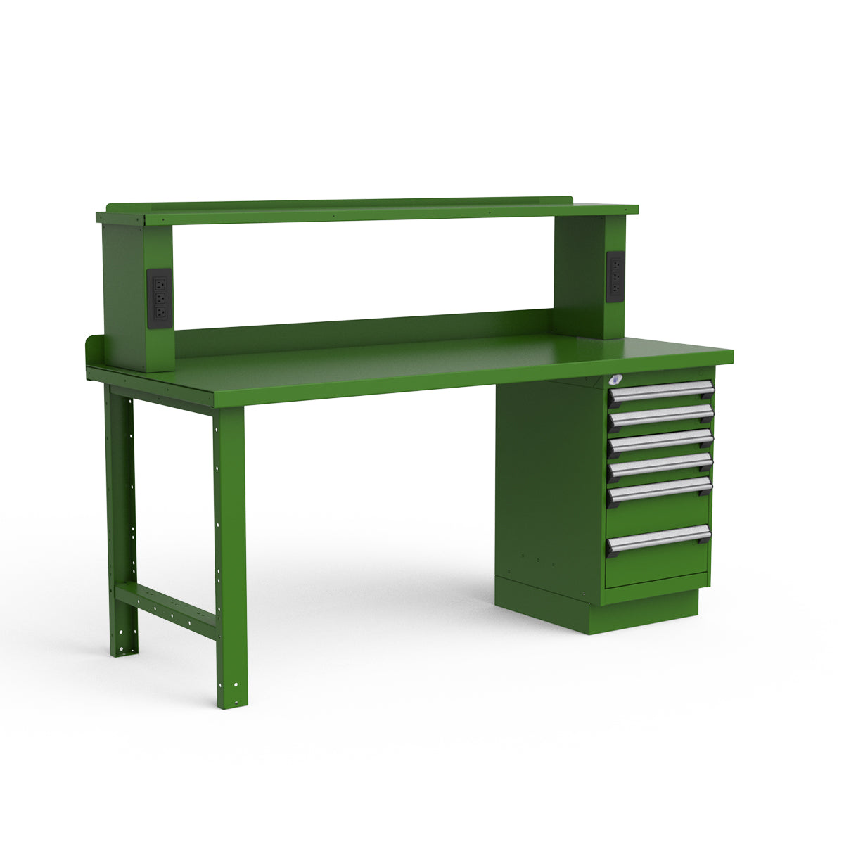 Stationary Workbench - 72"W x 30"D x 34"H - Painted Steel Top