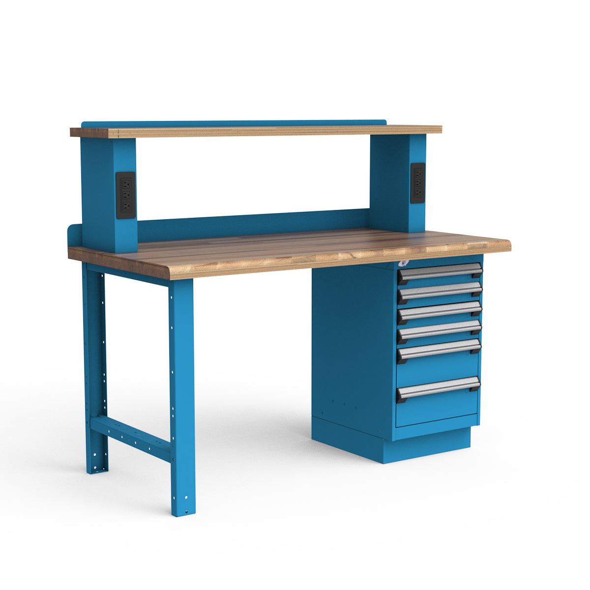Stationary Workbench - 60"W x 30"D x 34"H - Laminated Wood Top