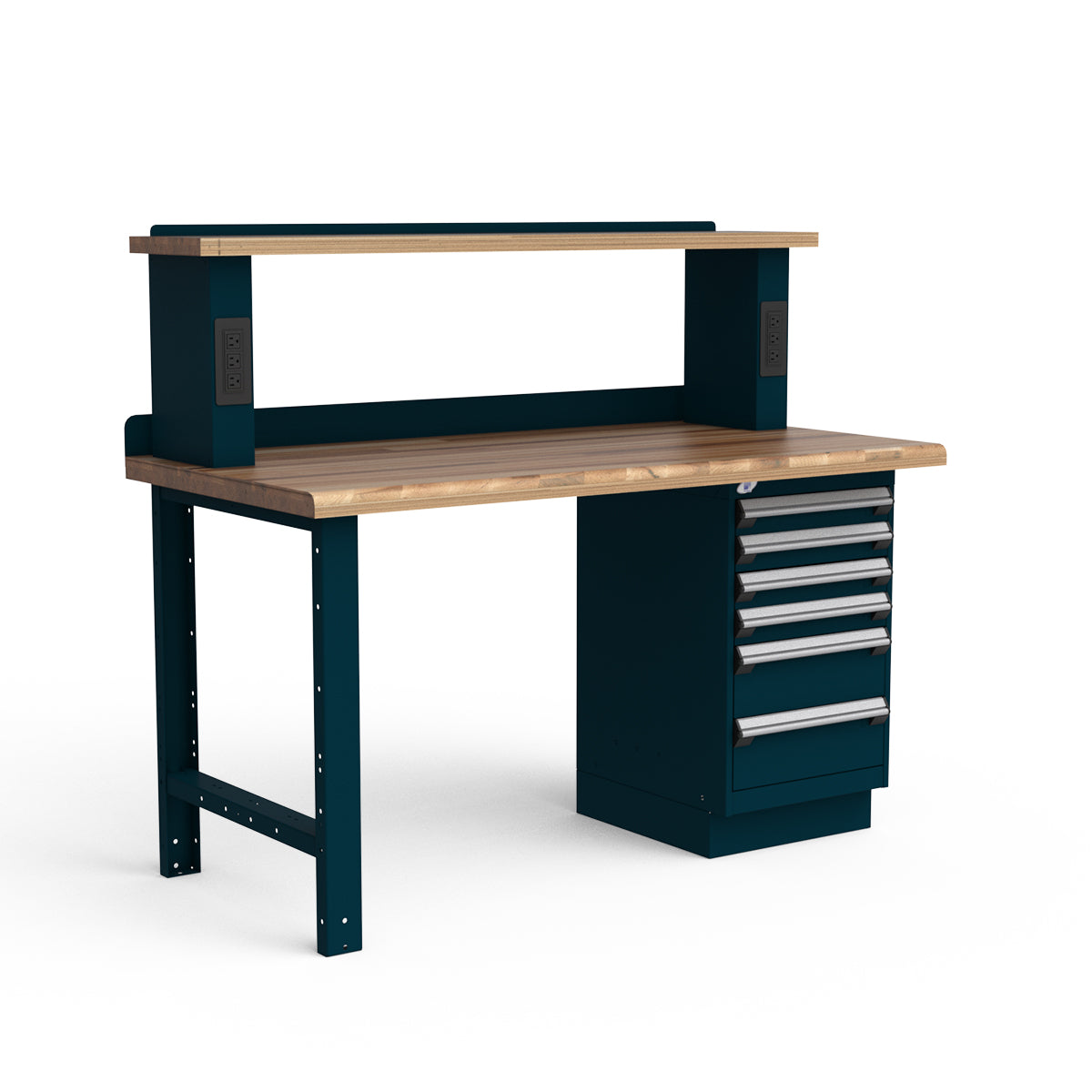 Stationary Workbench - 60"W x 30"D x 34"H - Laminated Wood Top