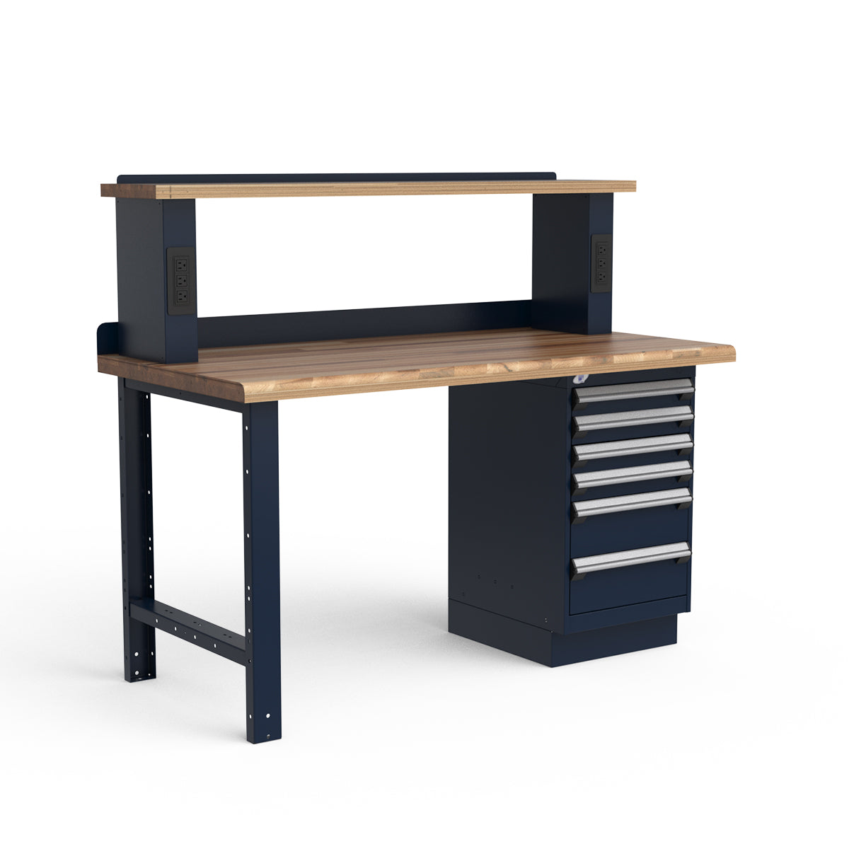 Stationary Workbench - 60"W x 30"D x 34"H - Laminated Wood Top