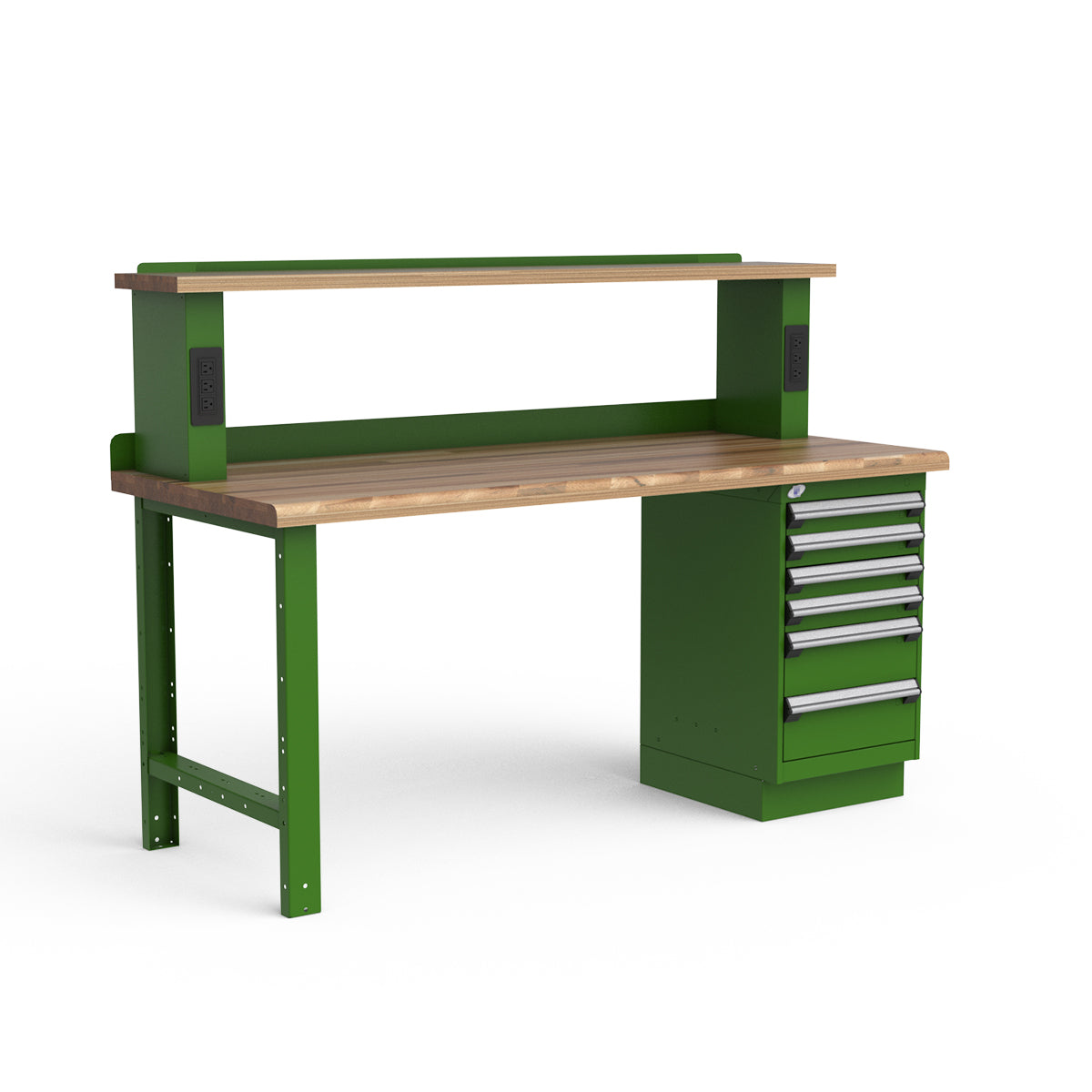 Stationary Workbench - 72"W x 30"D x 34"H - Laminated Wood Top