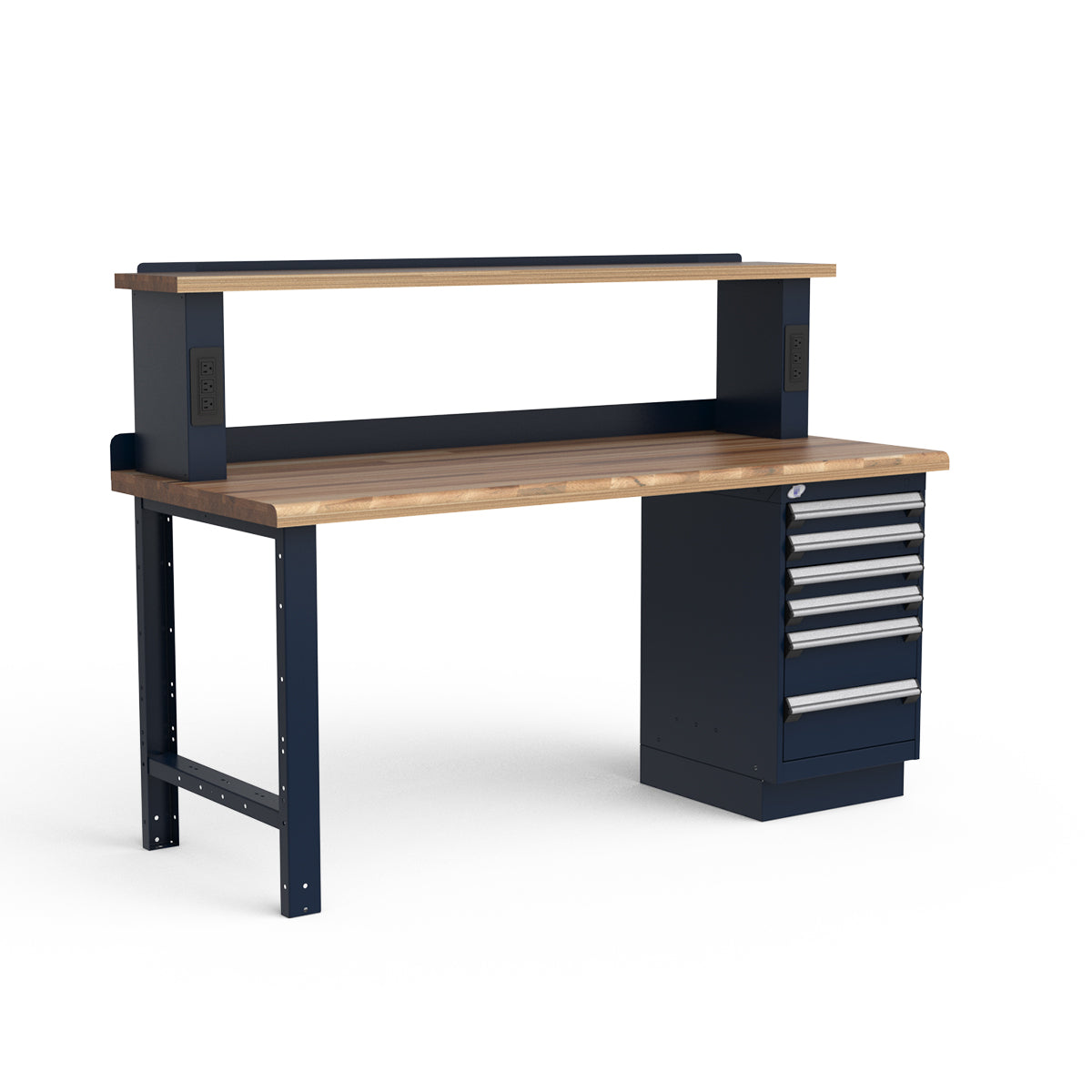Stationary Workbench - 72"W x 30"D x 34"H - Laminated Wood Top