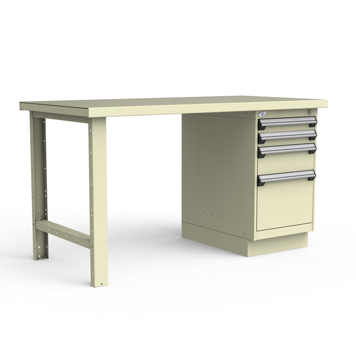 Stationary Workbench - 60"W x 30"D x 34"H - Painted Steel Top