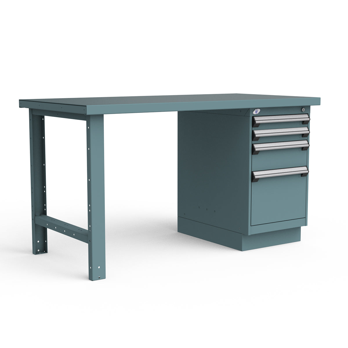 Stationary Workbench - 60"W x 30"D x 34"H - Painted Steel Top