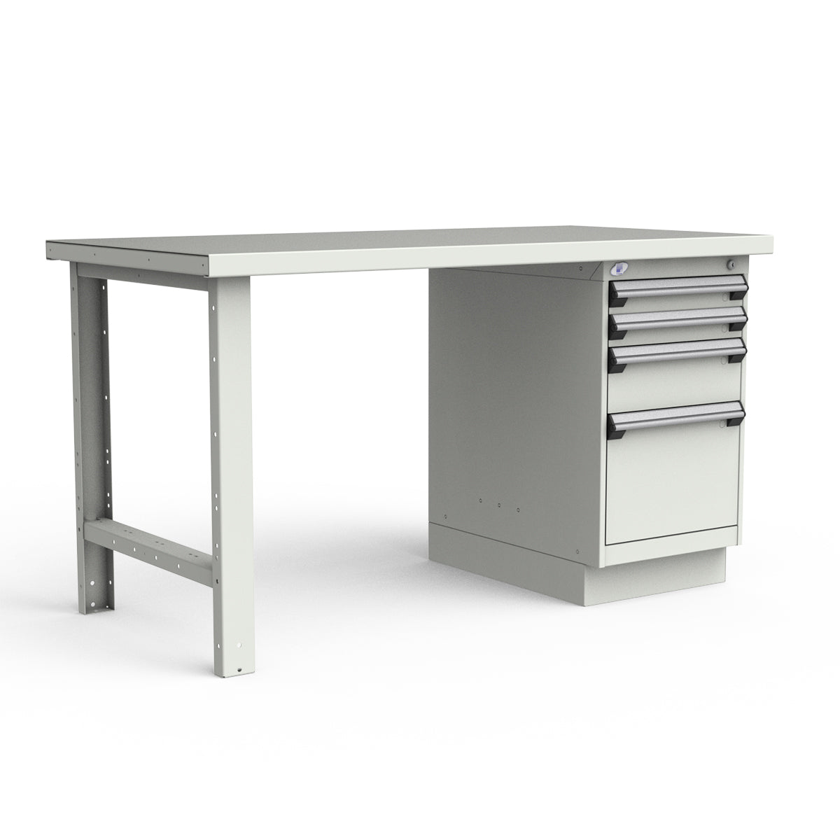 Stationary Workbench - 60"W x 30"D x 34"H - Painted Steel Top