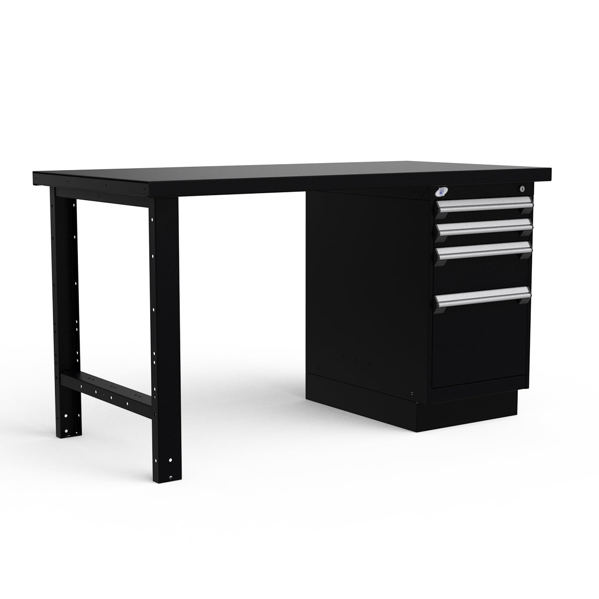 Stationary Workbench - 60"W x 30"D x 34"H - Painted Steel Top