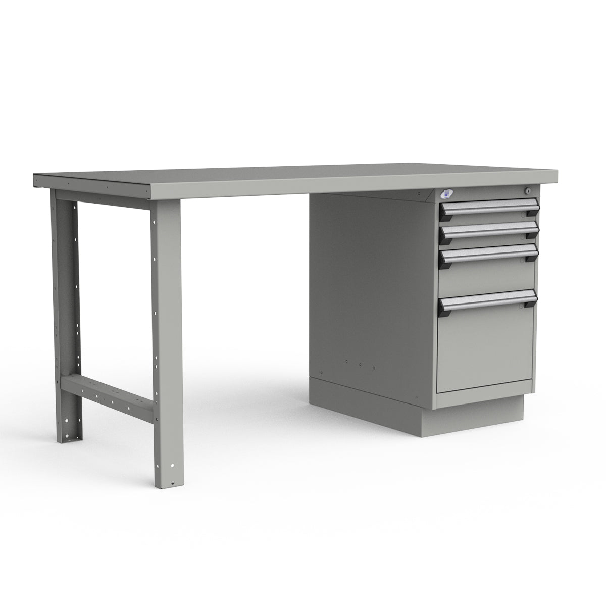Stationary Workbench - 60"W x 30"D x 34"H - Painted Steel Top