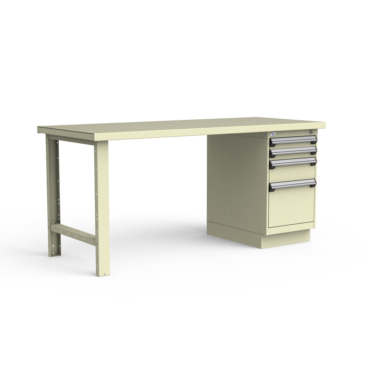 Stationary Workbench - 72"W x 30"D x 34"H - Painted Steel Top
