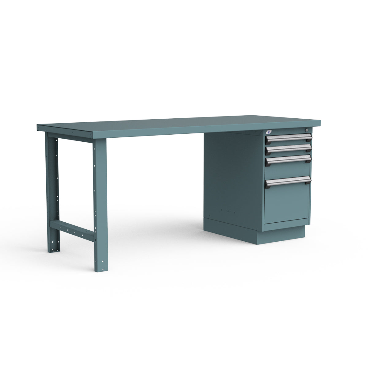Stationary Workbench - 72"W x 30"D x 34"H - Painted Steel Top