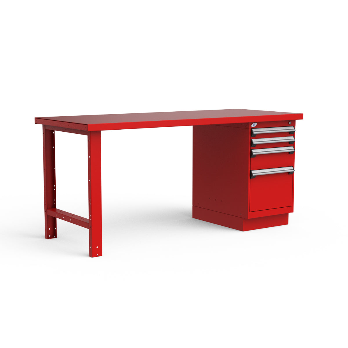 Stationary Workbench - 72"W x 30"D x 34"H - Painted Steel Top