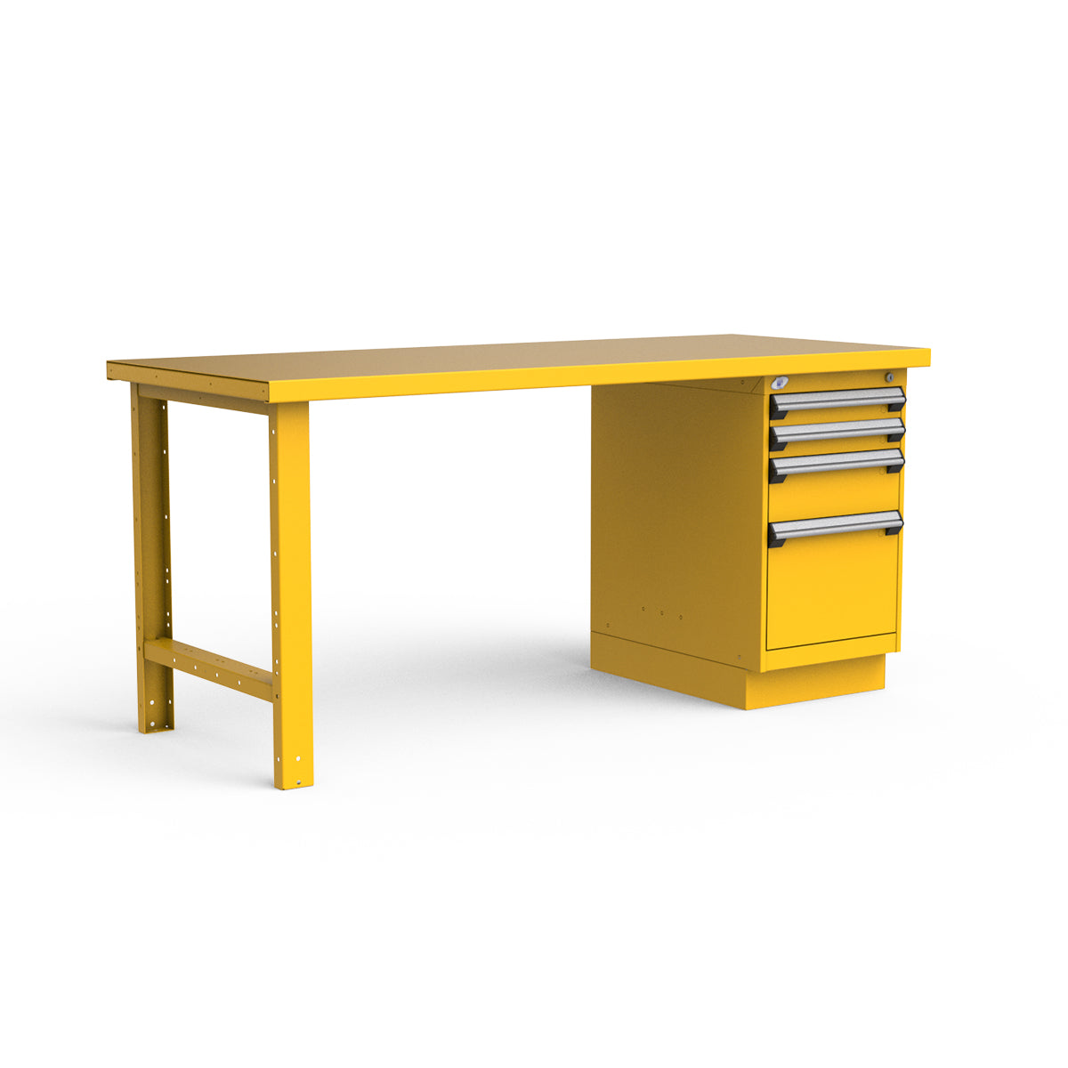 Stationary Workbench - 72"W x 30"D x 34"H - Painted Steel Top